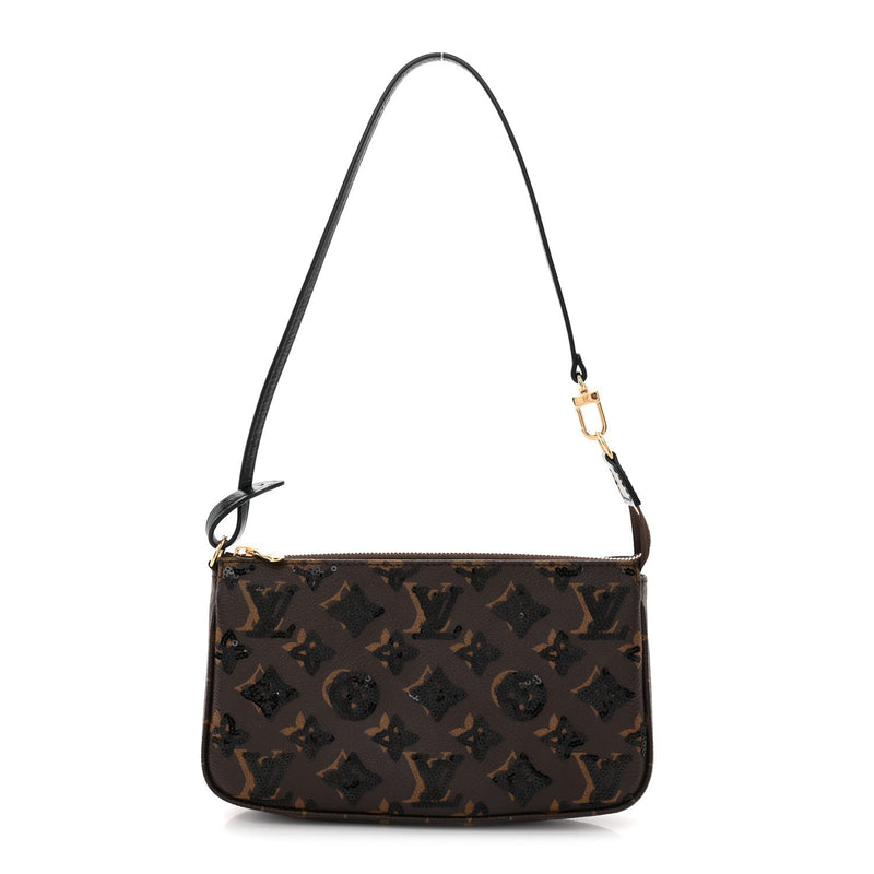 Monogram Sequins Pochette Accessories Black