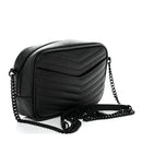 Grain De Poudre Matelasse Monochrome Monogram Mini Lou Camera Bag Black