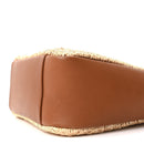 Raffia Calfskin Le 5 A 7 Small Hobo Natural Brick