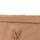 Crinkled Calfskin Matelasse Monogram Medium Niki Chain Satchel Light Taupe