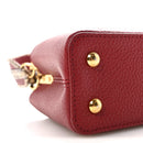 Taurillon Snakeskin Mini Capucines Burgundy
