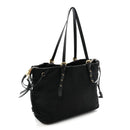 Tessuto Nylon Saffiano Tote Black
