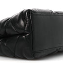 Lambskin Quilted Sade Puffer Envelope Clutch Black