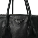 Glace Calf Twin Pocket Tote Black