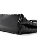 Calfskin Y Quilted Monogram Medium Loulou Chain Satchel Black