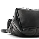 Lambskin Quilted Monogram Monochrome Medium Loulou Puffer Chain Satchel Black