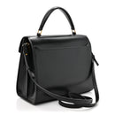 Smooth Calfskin Medium Classic Monogram Cassandra Top Handle Black
