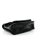 Crinkled Calfskin Matelasse Monogram Medium Niki Chain Satchel Black