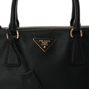 Saffiano Medium Galleria Double Zip Tote Black