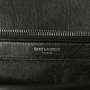 Sheepskin Matelasse Chevron Monogram Large College Satchel Black