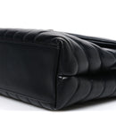 Calfskin Y Quilted Monogram Small Loulou Chain Satchel Black