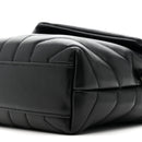 Calfskin Y Quilted Monogram Toy Loulou Crossbody Bag Black