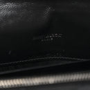 Grain De Poudre Matelasse Chevron Monogram Envelope Chain Wallet Black