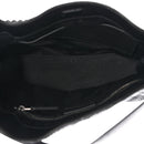 Crinkled Calfskin Matelasse Monogram Medium Niki Shopper Tote Black