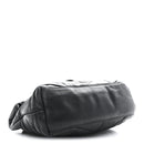 Lambskin Quilted Small Loulou Puffer Monogram Chain Satchel Black