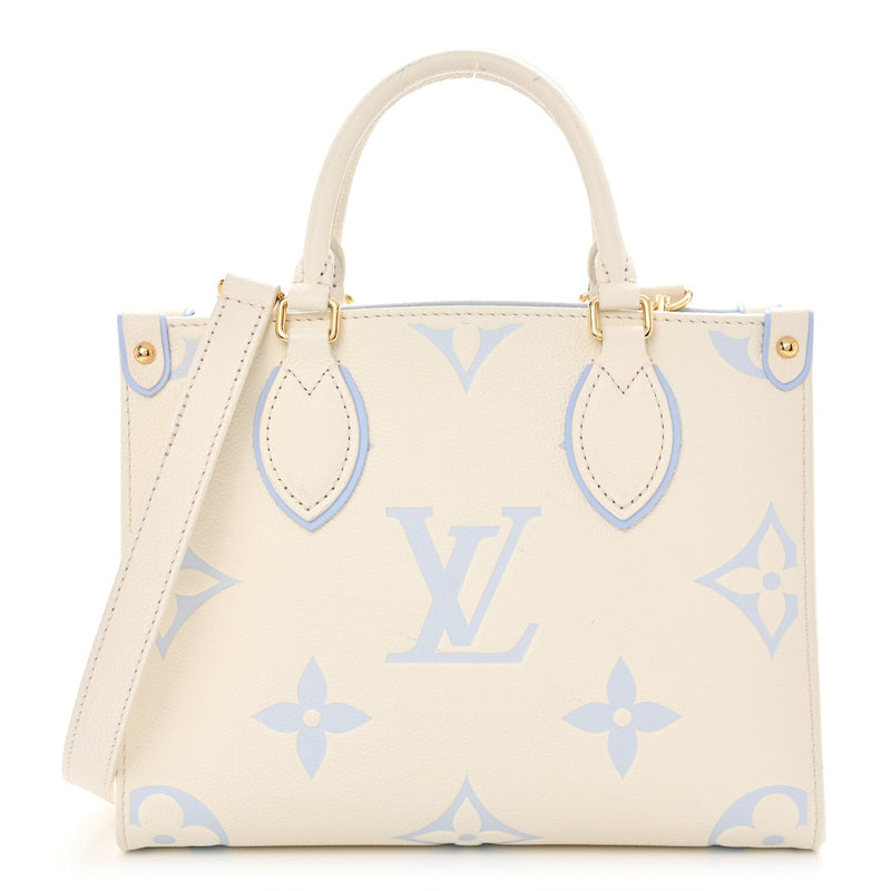 Empreinte Monogram Giant Onthego PM Latte Candy Blue