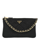 Re-Nylon Tessuto Impuntu Quilted Re-Edition 1995 Chaine Pouch Black