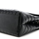 Calfskin Y Quilted Monogram Medium Loulou Chain Satchel Black