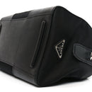 Nylon Saffiano Top Handle Bag Black