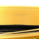 Suede Y Quilted Monogram Medium Loulou Chain Satchel Chartreuse