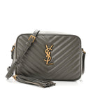 Calfskin Matelasse Monogram Lou Camera Bag Dusty Grey