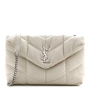 Lambskin Quilted Toy Loulou Puffer Monogram Chain Satchel Crema Soft
