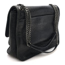 Grained Lambskin Monogram Large Niki Chain Satchel Black