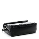 Calfskin Y Quilted Monogram Toy Loulou Crossbody Bag Black