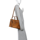 Suede Calfskin Studded Small Sac De Jour Caramel Cognac