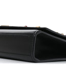 Calfskin Crystal Medium Monogram Kate Satchel Black