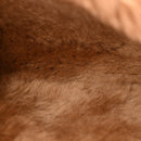 Shearling Calfskin Small Reversible Monogram Kate Satchel Ecru Dark Brown