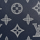 Calfskin Shadow Monogram Keepall Bandouliere 50 Ink Blue White