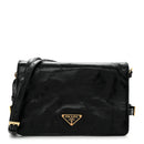 Soft Lux Calfskin Triangle Mini Shoulder Bag Black