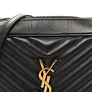 Calfskin Matelasse Monogram Lou Camera Bag Black