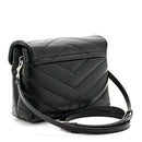 Calfskin Y Quilted Monogram Toy Loulou Crossbody Bag Black