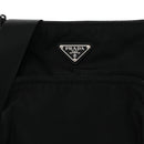 Tessuto Nylon Saffiano Flat Messenger Bag Black