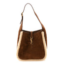 Suede Shearling Small Le 5 A 7 Soft Hobo Dark Sigaro Natural Beige