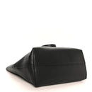 Vitello Daino Pocket Shopping Tote Black