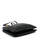 Tessuto Nylon Soft Calf Double Zip Crossbody Bag Black