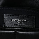 Lambskin Quilted Small Loulou Puffer Monogram Chain Satchel Black