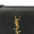 Smooth Calfskin Classic Monogram Kate Tassel Chain Wallet Black