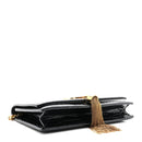 Calfskin Crocodile Embossed Kate Monogram Tassel Chain Wallet Black