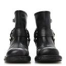 Calfskin Harness Enigneer Boots 37 Black