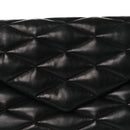 Lambskin Quilted Sade Puffer Envelope Clutch Black