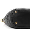 Vitello Daino Shopping Tote Black