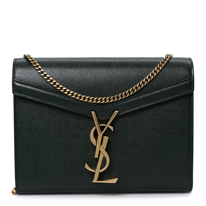 Grain De Poudre Monogram Cassandra Chain Wallet Dark Green