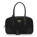 Re-Nylon Saffiano Medium Re-Edition 1978 Two Handle Bag Black