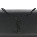 Grain De Poudre Medium Classic Monogram Monochrome Kate Satchel Black