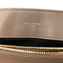 Suede Y Quilted Monogram Medium Loulou Chain Satchel Taupe