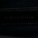 Grain De Poudre Matelasse Chevron Monogram Envelope Clutch Black
